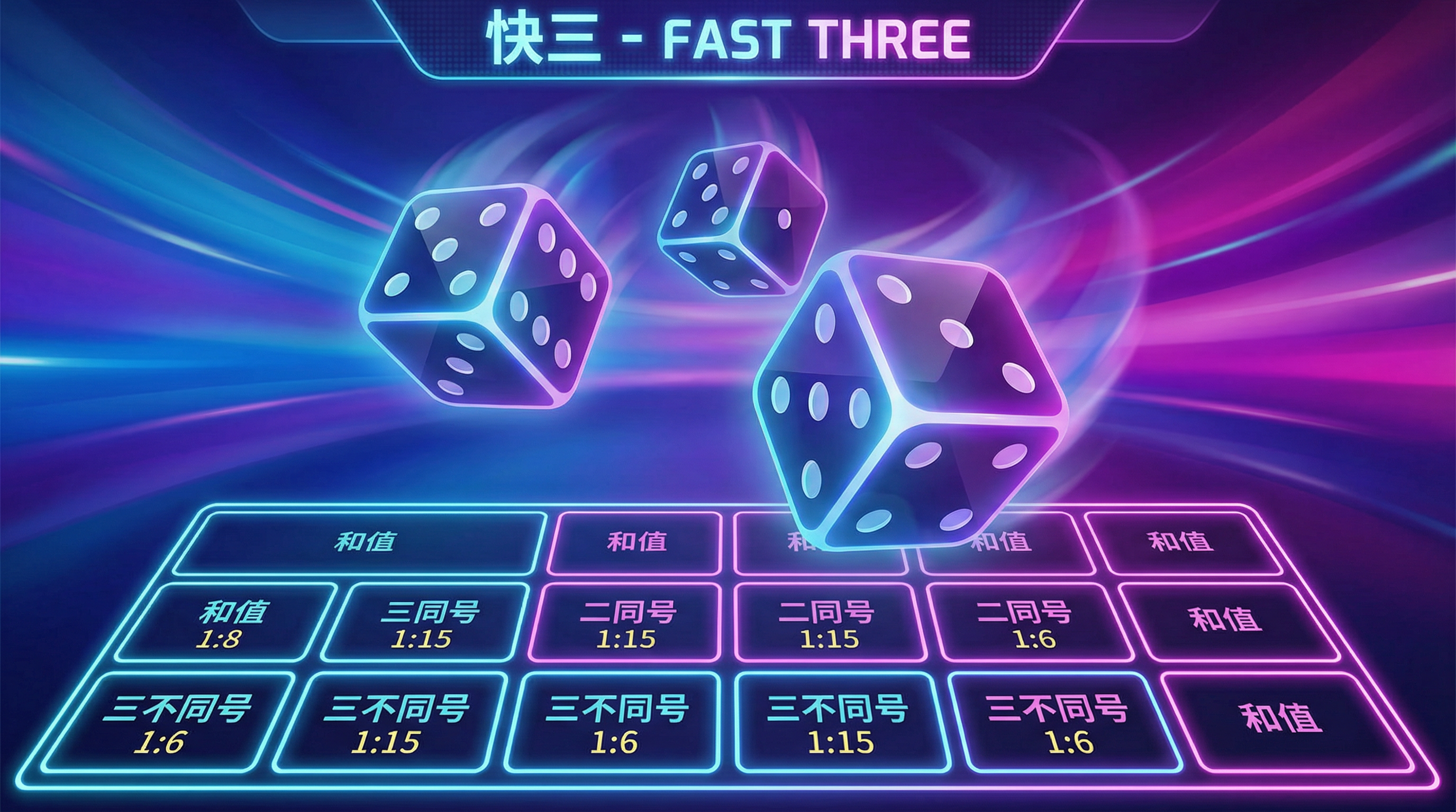 快三骰子游戏界面 - 快速刺激的投注体验